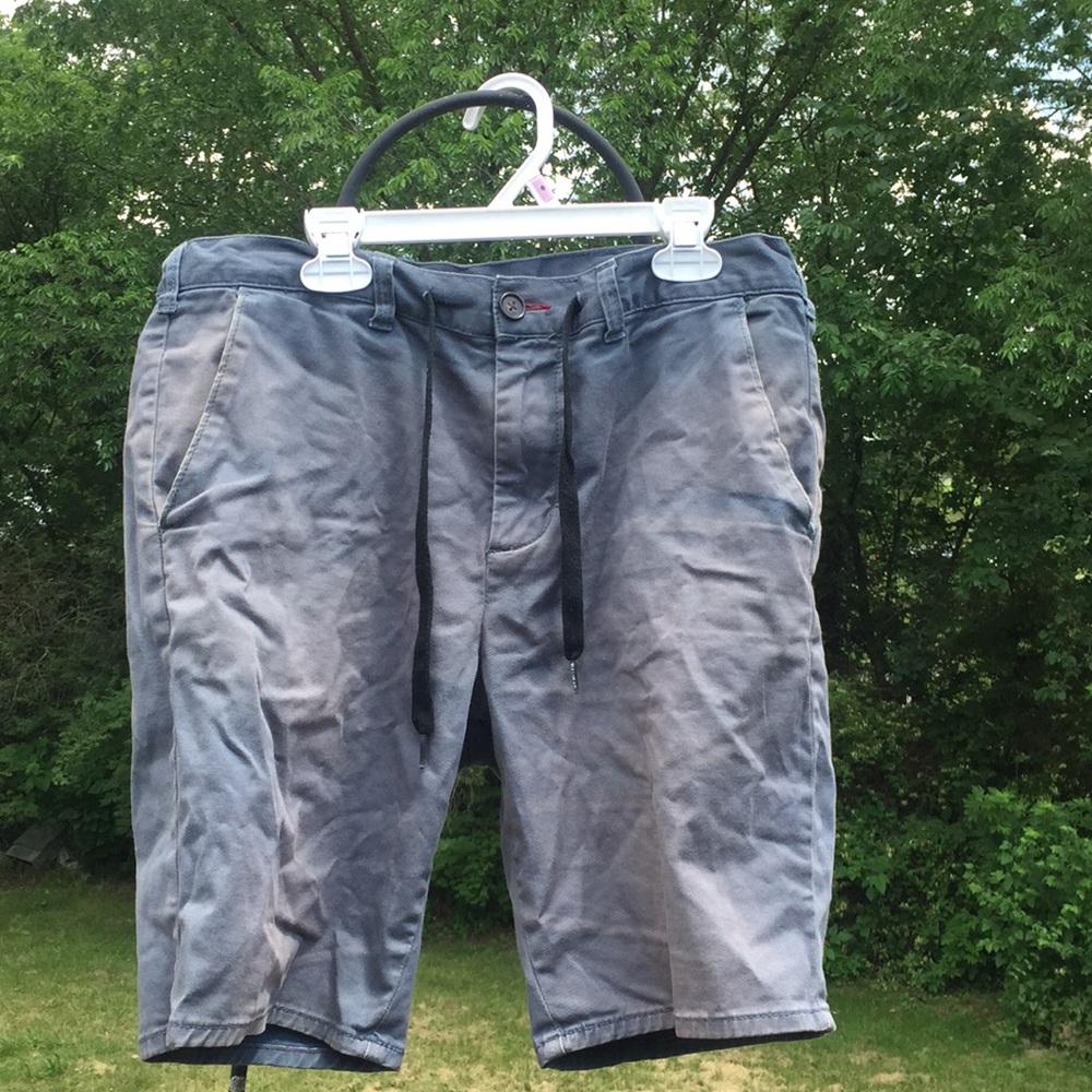 Blue Flat Front Shorts